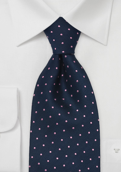 polka dotted ties. Navy Blue amp; Pink Polka Dot Tie