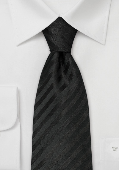Black silk tie<br> Classic handmade black tie
