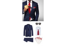 Get The Look: Power Navy Suit + Red Dot Tie
