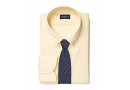 Men's Yellow Shirt Paired With Indigo Neckties - Summer Style For Men