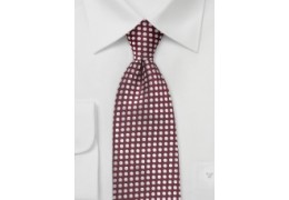 Polka Dot Ties in Burgundy and Cherry-Red