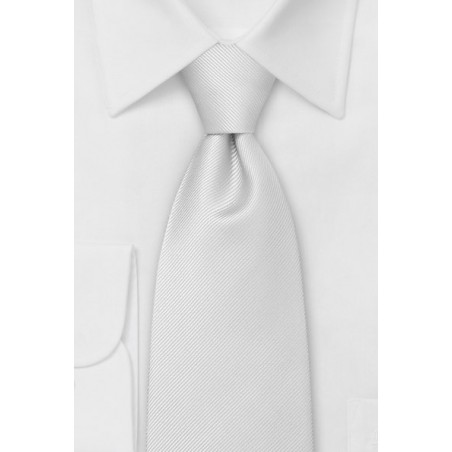 Silk Tie white with fine striped Structure