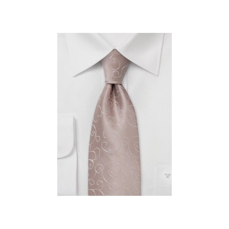 Peach colored necktie