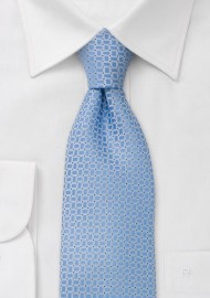 Square patterned, light blue tie - Ties-Necktie.com