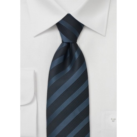 Classic dark blue business tie - Navy blue tie made from Microfiber