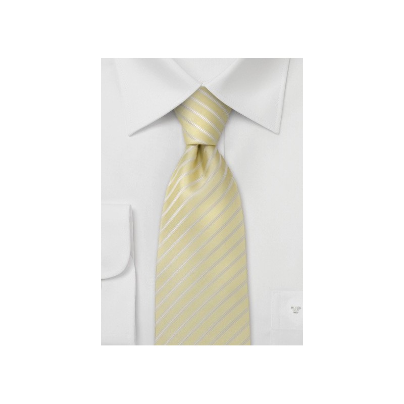 Lavender Yellow Striped Tie - Handmade silk tie from Parsley luxury neckwear