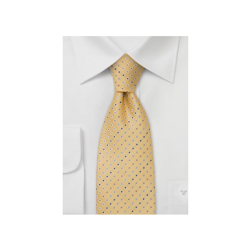 Spring tie in yellow - Fashionable microfiber necktie