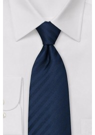 Dark blue silk tie -  Handmade from pure silk