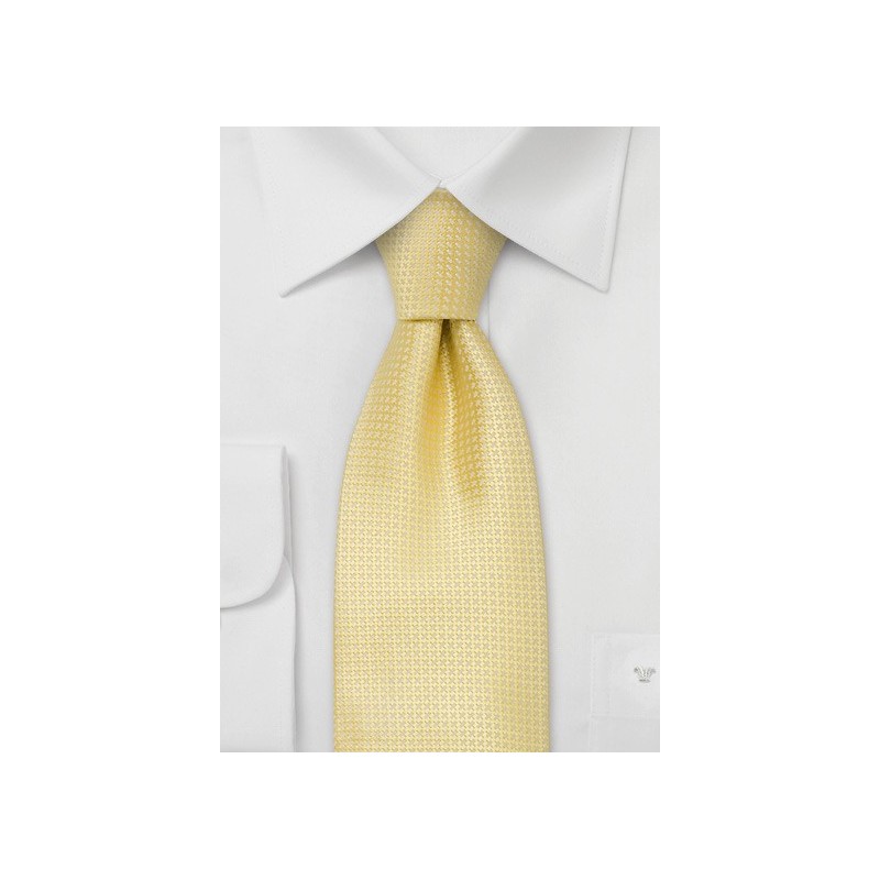 Silk neckties - Light yellow silk tie