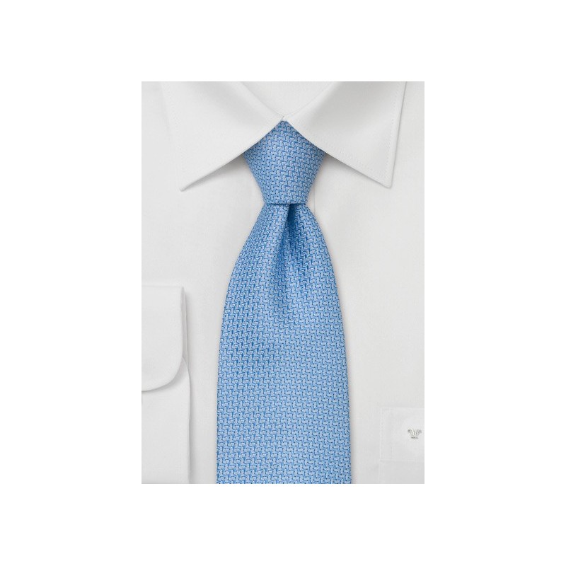 Designer neckties - Baby blue silk tie by Chevalier
