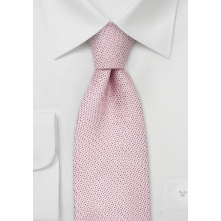 Designer neckties - Light pink silk tie by Chevalier