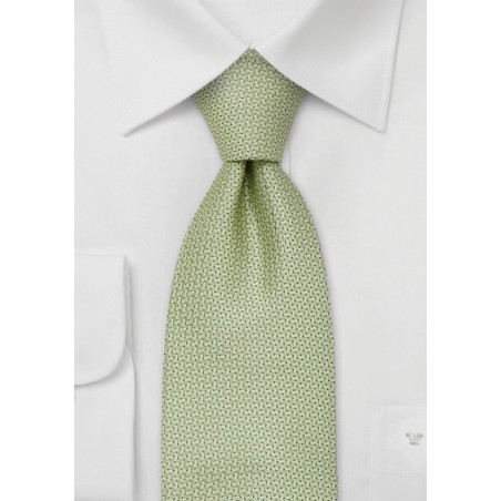Brand name neckties - Light green silk tie by Chevalier