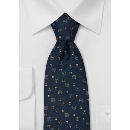 Designer neckties - Floral silk tie by Chevalier