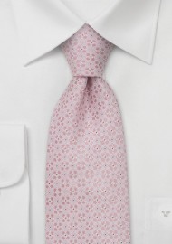 Extra long neckties - Pink silk tie by Chevalier
