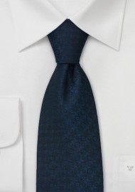 Extra Long Ties - Midnight blue silk tie by Chevallier
