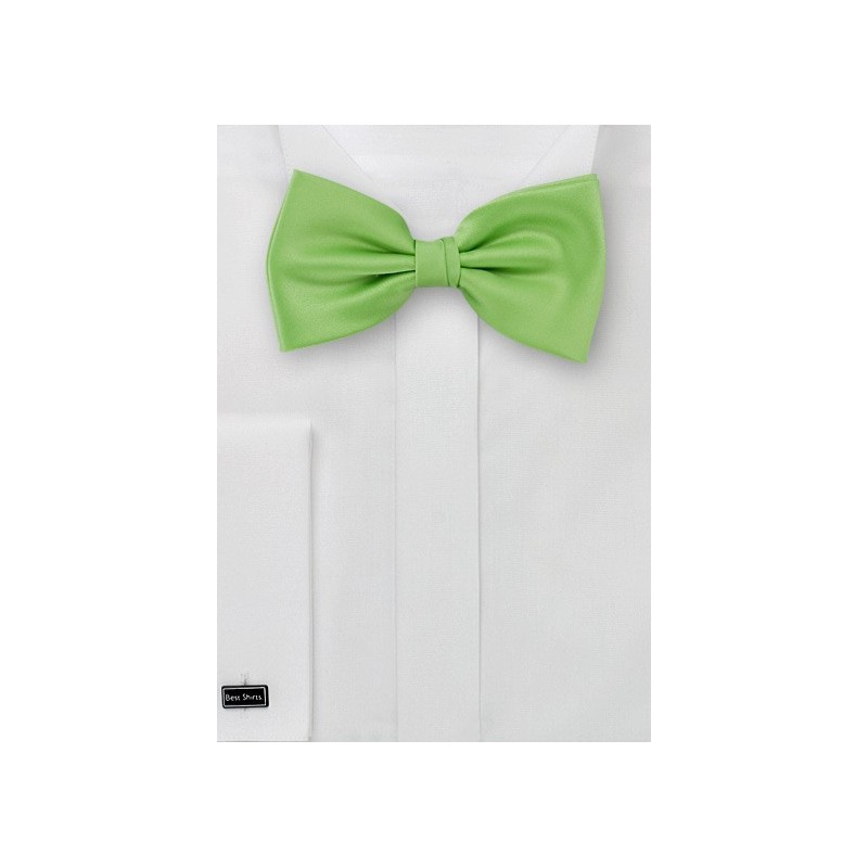 Bow ties  -  Solid apple green men's bow tie