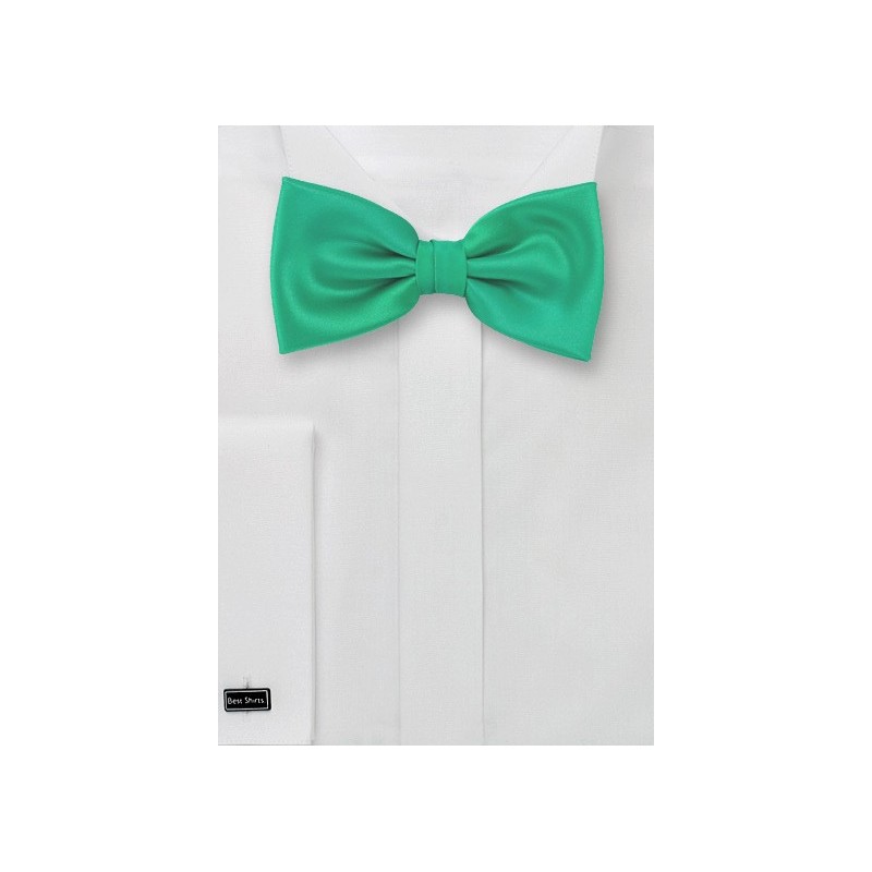 Bow ties  -  Jade green men's bow tie