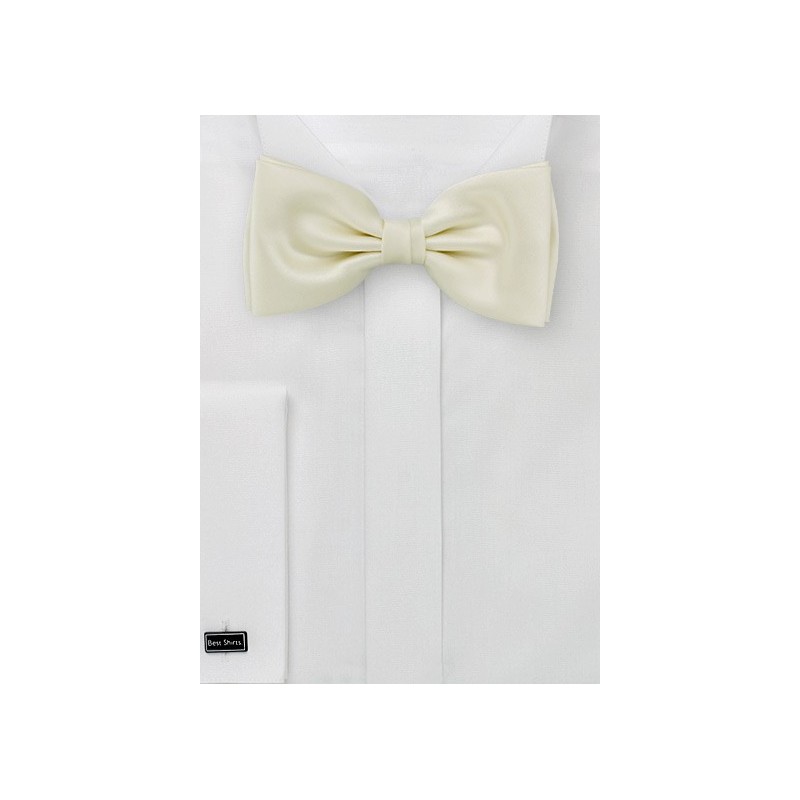 Bow tie  -  Pretied bowtie in light yellow