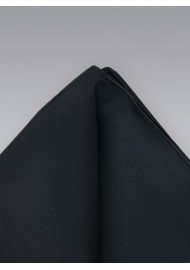 Black hankie -  Classic black pocket square