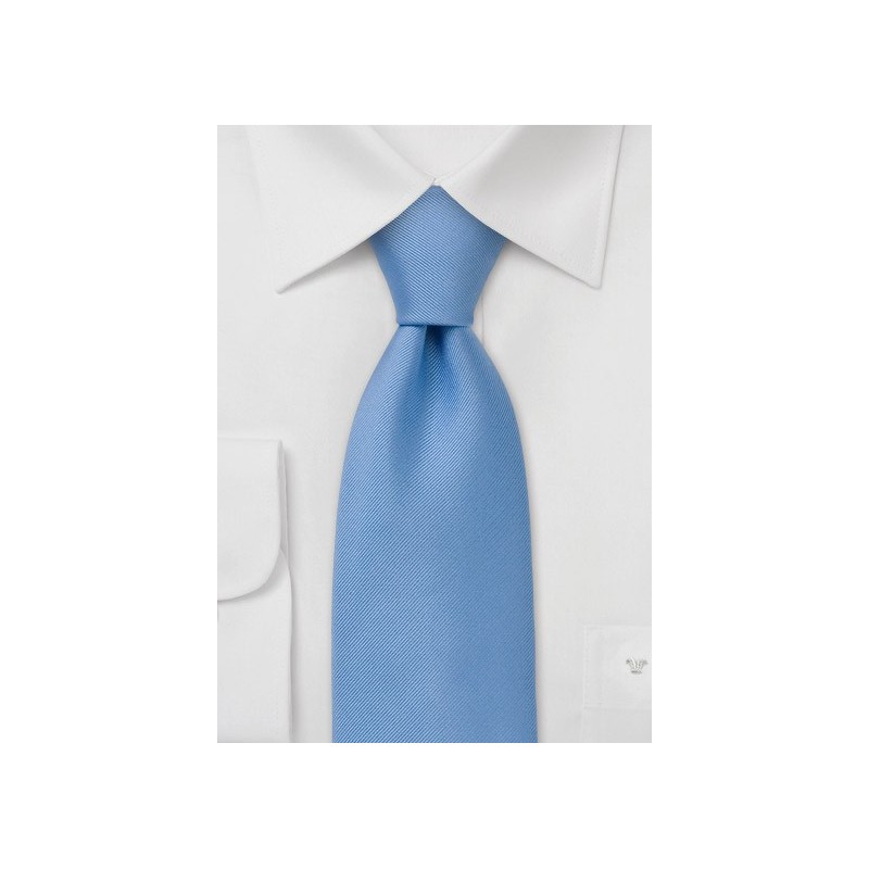 Classy Azure Blue Silk Tie