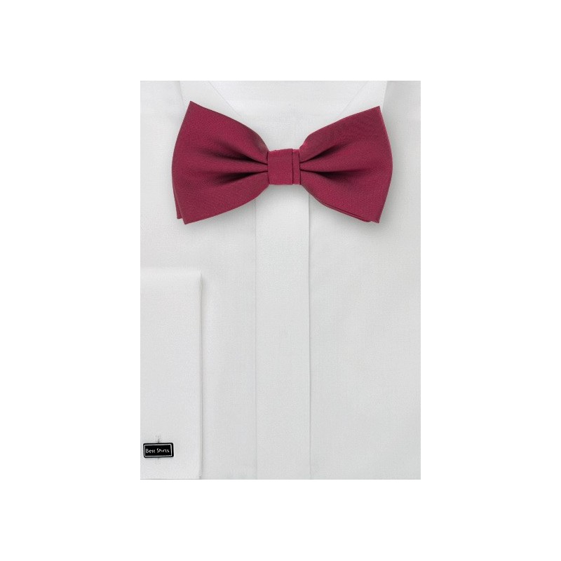 Bow Ties With Pocket Squares - Red Bow Tie & Mathing Pocket Square