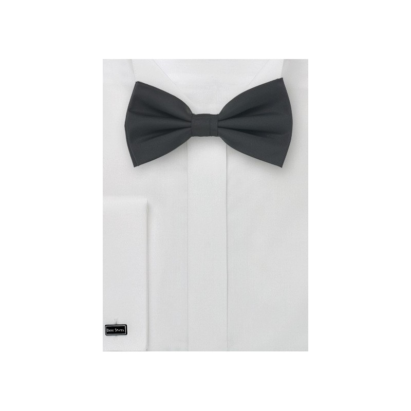 Black Bow Ties - Black Bow Tie & Matching Pocket Square