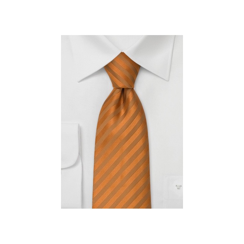 Broze-Copper Orange Necktie in XL Size