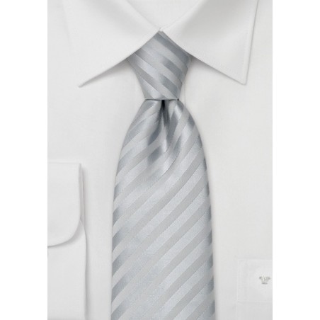 Silver Silk Tie