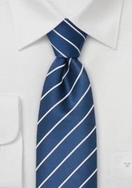 XL Silk Ties - Sapphire blue XL necktie