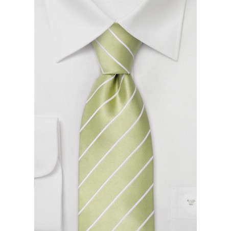 Extra Long Ties - Light green XL silk tie