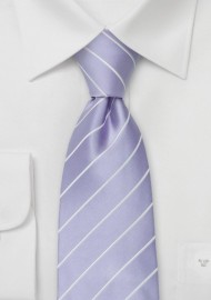 Trendy Neckties - Lilac striped necktie