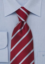 Sriped Business Ties - Striped tie in red & light blue