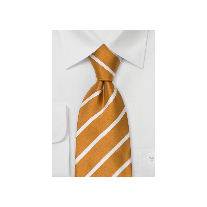 Golden Extra Long Ties - Elegant Silk Tie in XL Length