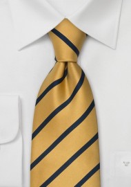 Yellow Extra Long Ties - Extra Long Necktie in Yellow & Blue