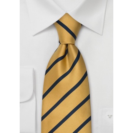 Yellow Extra Long Ties - Extra Long Necktie in Yellow & Blue