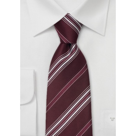 Designer Silk Neckties - Burgundy Red Tie by Cavallieri