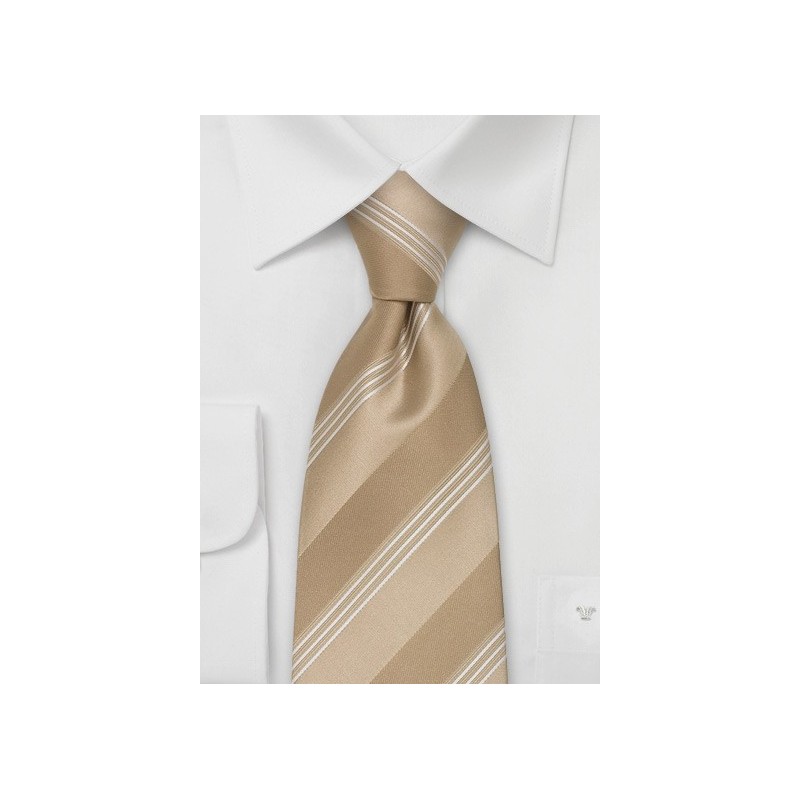Italian Design Neckties - Tan Necktie by Cavallieri