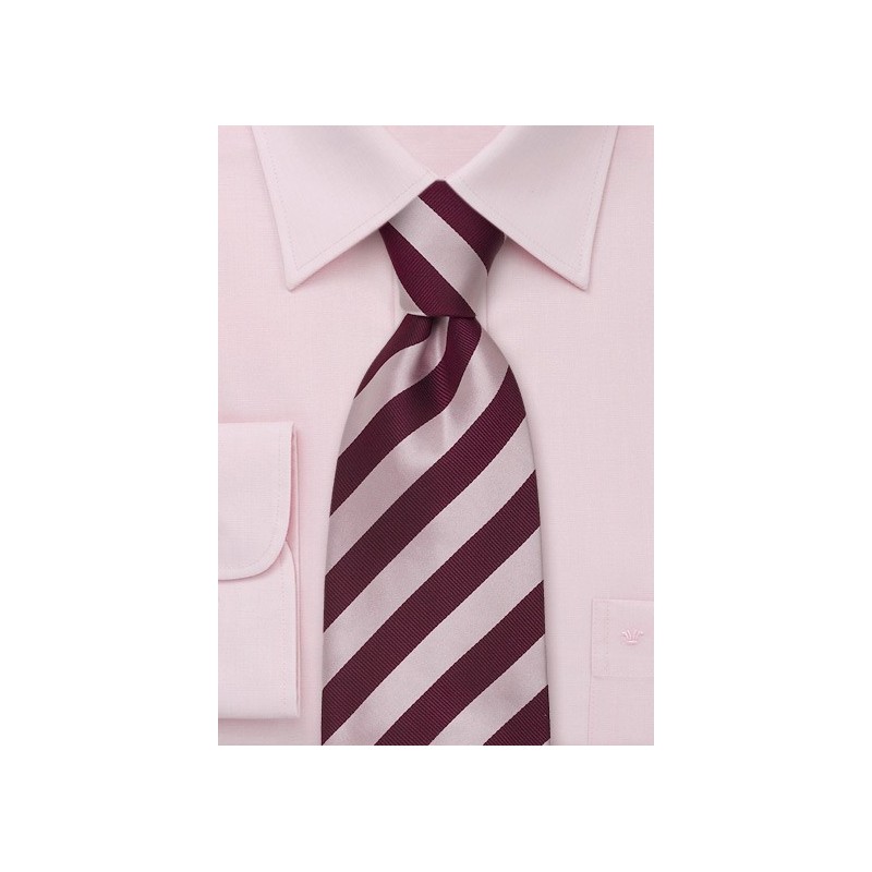 Striped Silk Ties - Purple & Pink striped tie