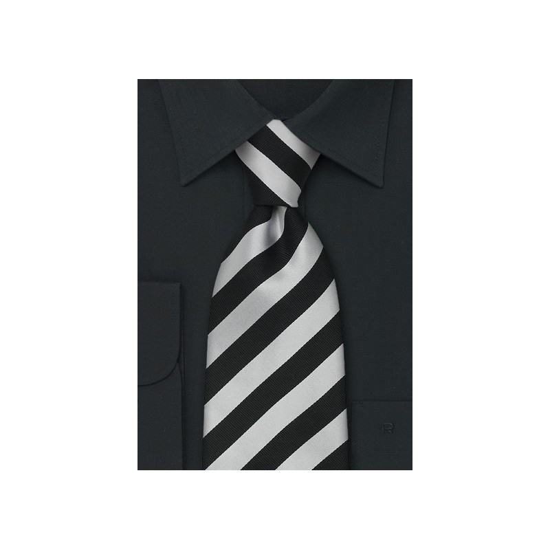 Extra Long Business Ties - Striped Necktie "Identity" by Parsley