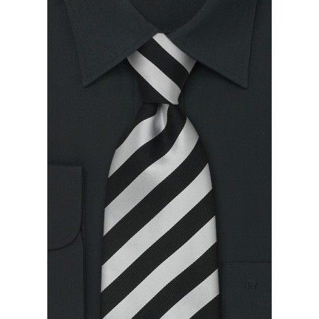 Extra Long Business Ties - Striped Necktie "Identity" by Parsley
