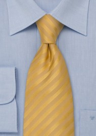 Yellow Extra Long Ties - Yellow Silk Tie in XL Length