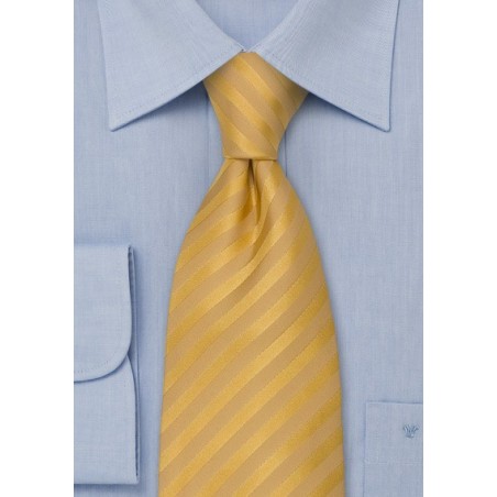 Yellow Extra Long Ties - Yellow Silk Tie in XL Length