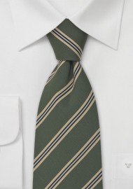 British Clip-On Neck Ties - British Pre-tied Striped Necktie