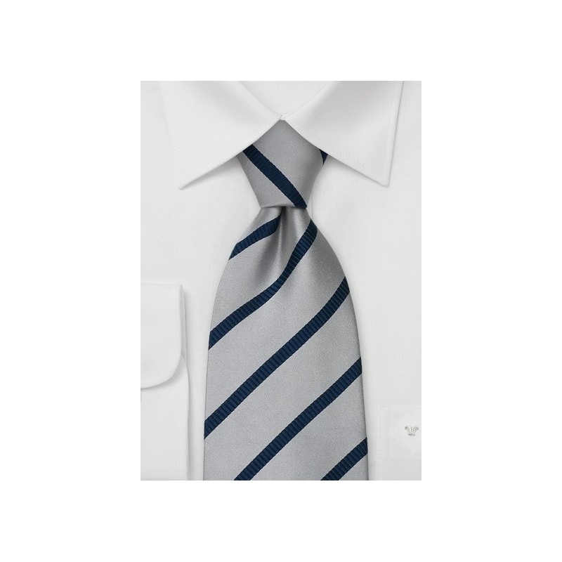 Silver Silk Neckties