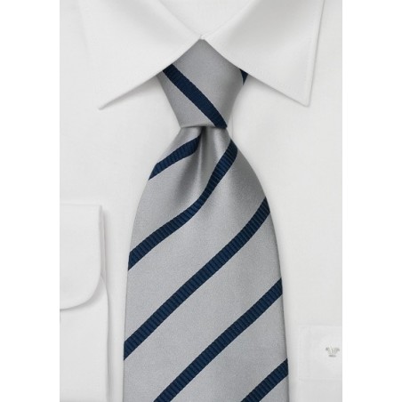 Silver Silk Neckties