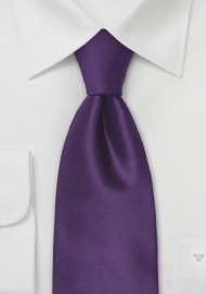 Dark Purple Necktie in XL Length