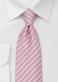 Extra Long Pink Neckties - XL Tie in "Cherry-Blossom" Pink Color