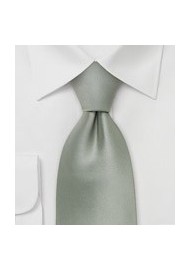 Silver-Green Silk Tie