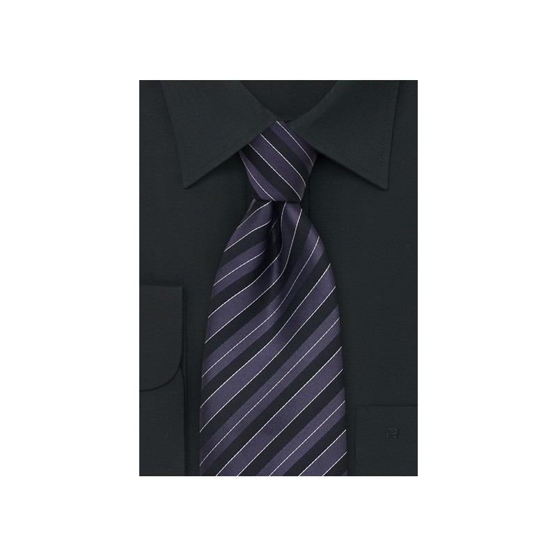 Purple Striped Tie