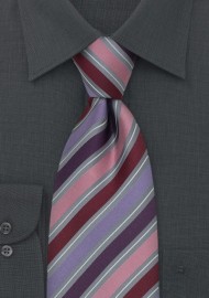 Purple, Pink, and Lavender Striped Tie